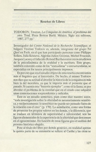 Todorov, Tzvetan. La conquista de América, el problema del otro ...