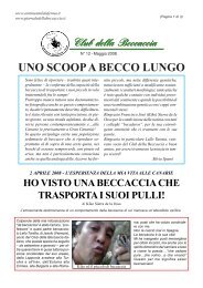 UNO SCOOP A BECCO LUNGO - giornale della beccaccia