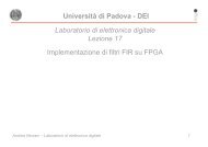 Implementazione di filtri FIR su FPGA - DEI