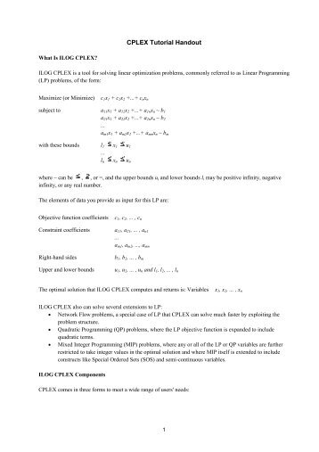 CPLEX Tutorial Handout.pdf