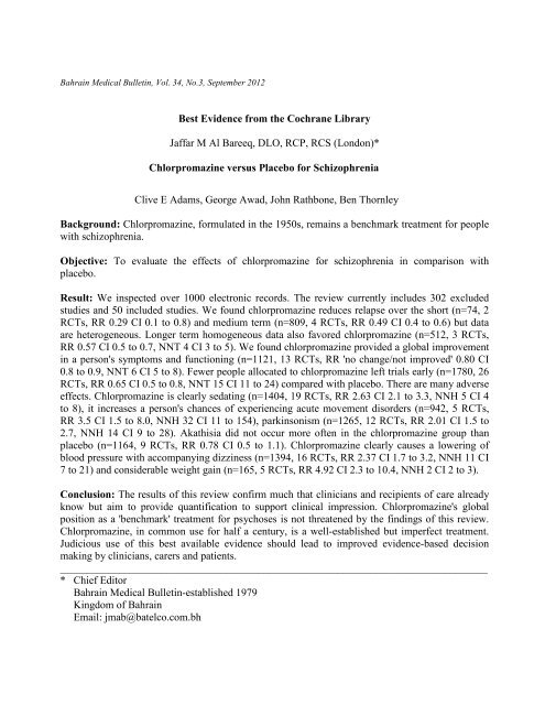 Full (125 KB) - Bahrain Medical Bulletin