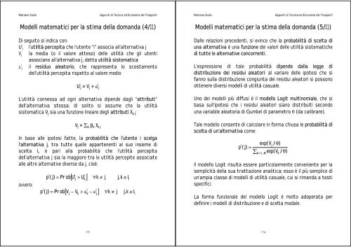 TECNICA ED ECONOMIA DEI TRASPORTI - Università del Sannio ...