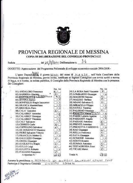 rzi@jJíf gffi-ffiffi&quot;u&quot;&quot; - Provincia Regionale di Messina