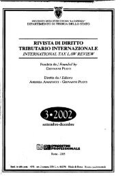 I RIVISTA DI DIRITTO TRIBUTARIO INTERNAZIONALE - Rdti.it