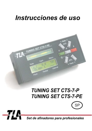 Instrucciones de uso - tuning-set.de