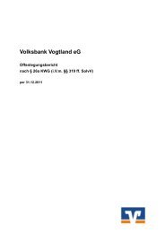 Bericht - Volksbank Vogtland eG