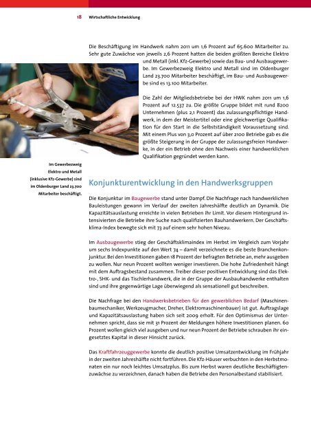 Jahresbericht 2011 - Handwerkskammer Oldenburg