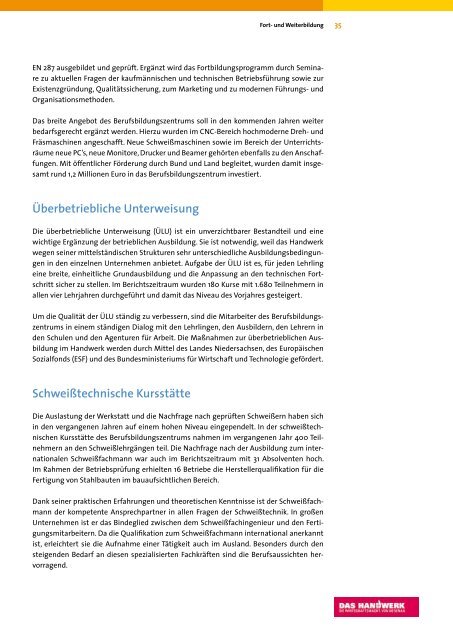 Jahresbericht 2011 - Handwerkskammer Oldenburg