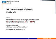 SEPA-Lastschrift - VR Genossenschaftsbank Fulda eG