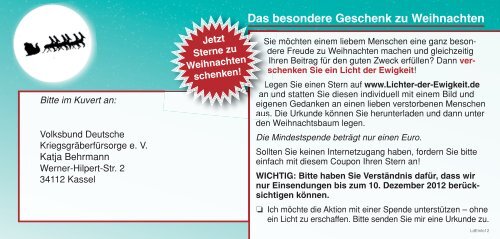 Das besondere Geschenk zu Weihnachten - Volksbund Deutsche ...