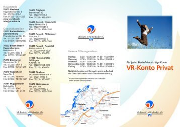 VR-Konto Privat - VR-Bank in Mittelbaden eG