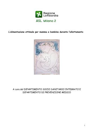 allattamento e alimentazione_dicembre 2012 - ASL Milano 2