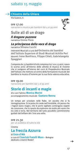 scarica il programma - Reggio Emilia - Comune di Reggio Emilia