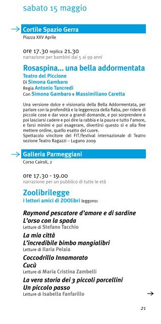 scarica il programma - Reggio Emilia - Comune di Reggio Emilia