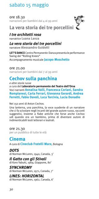 scarica il programma - Reggio Emilia - Comune di Reggio Emilia