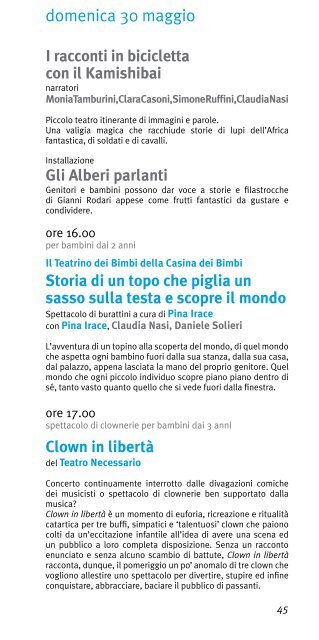 scarica il programma - Reggio Emilia - Comune di Reggio Emilia