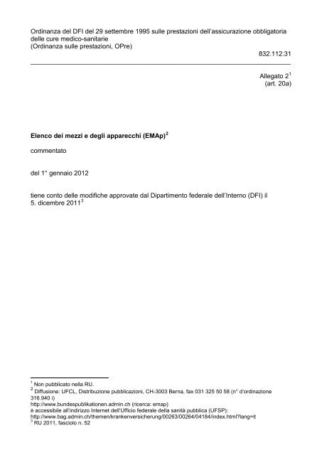 Elenco Dei Mezzi E Degli Apparecchi Emap Admin Ch