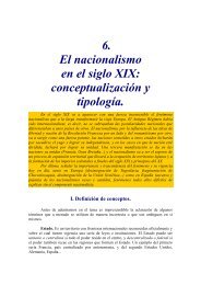 6. El nacionalismo en el siglo XIX: conceptualización y tipología.