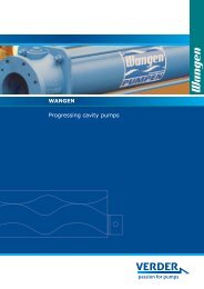 Progressing cavity pumps - Verder - Passion for pumps