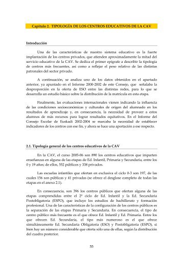 Capítulo 2. TIPOLOGÍA DE LOS CENTROS EDUCATIVOS DE LA ...