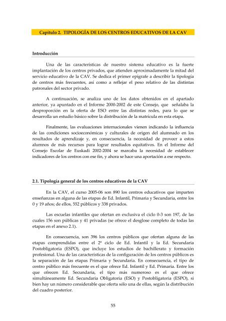 Capítulo 2. TIPOLOGÍA DE LOS CENTROS EDUCATIVOS DE LA ...