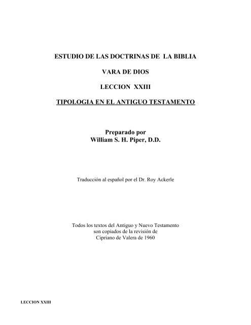 23. la tipologia en el antiguotestamento