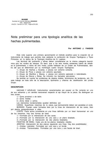 Nota preliminar para una tipología analítica de las ... - Aranzadi