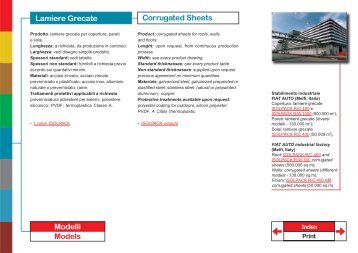 Lamiere Grecate Corrugated Sheets Modelli Models - Tambone.it