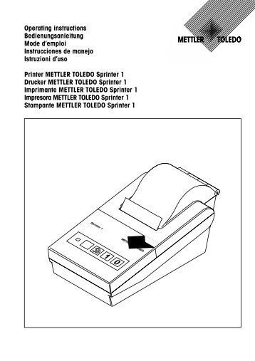 Operating instructions Bedienungsanleitung Mode d ... - Mettler Toledo