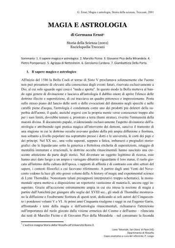 Germana Ernst, Magia e astrologia nel Rinascimento, Treccani.pdf