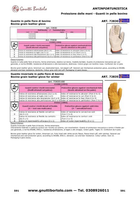 catalogo gnutti bortolo antinfortunistica e saldatura