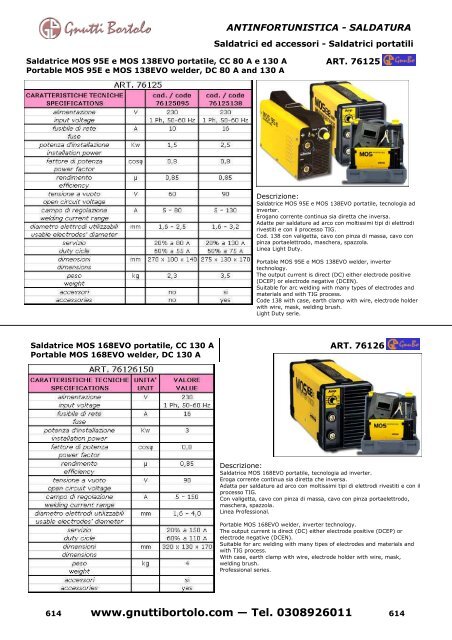 catalogo gnutti bortolo antinfortunistica e saldatura