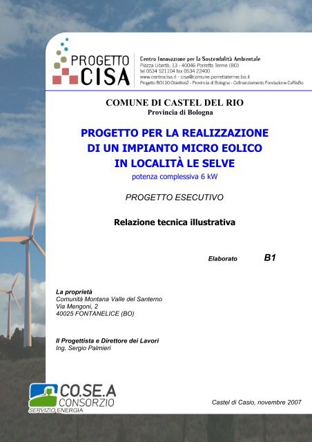 progetto per la realizzazione di un impianto micro ... - Centro CISA