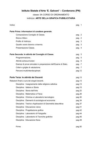 classe 5A ordinamento - ISA Cordenons