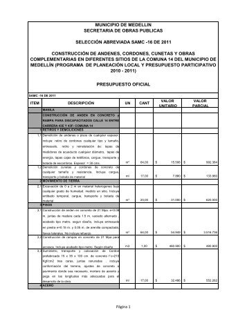 presupuesto oficial biodigestores