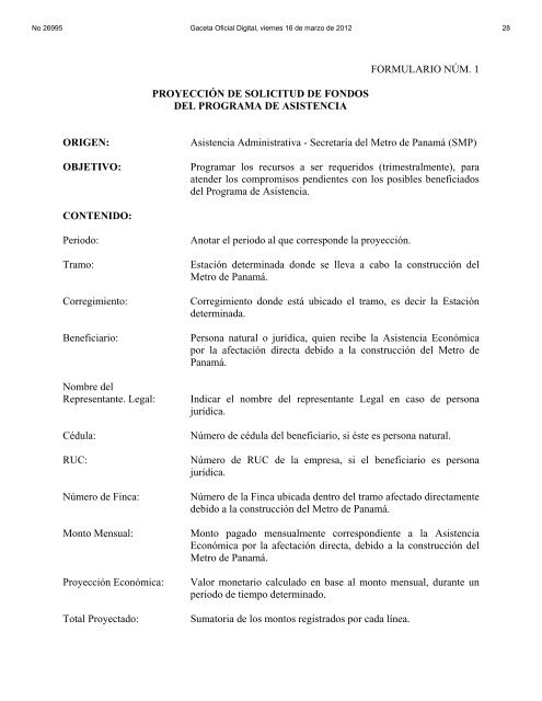 procedimiento de pago a través del programa de - Gaceta Oficial ...