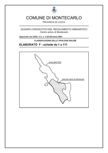 Classificazione delle tipologie edilizie