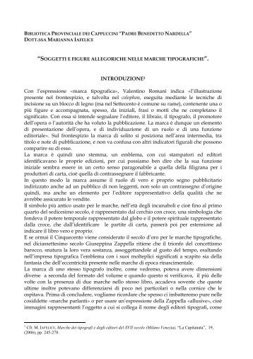 Visualizza introduzione (pdf) - Cappuccinifoggia.It