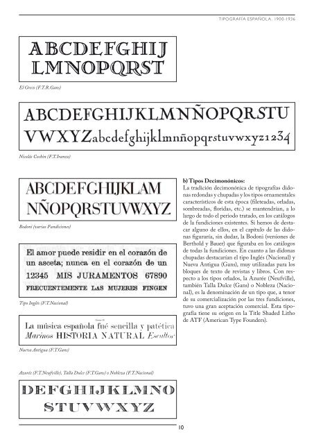 Tipografía Española 1900-1936* - Unos tipos duros