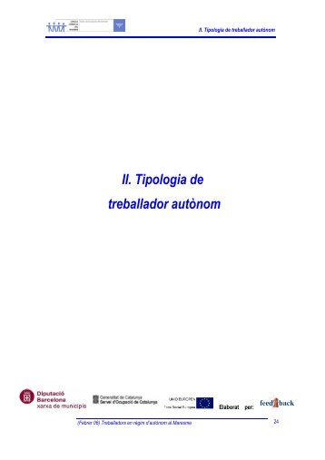 II. Tipologia de treballador autònom - Consell Comarcal del Maresme