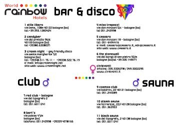 BAR & DISCO CLUB sauna - World Rainbow Hotels