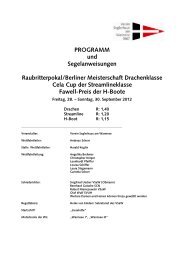 Segelanweisung Drachen H-Boot-Streamlin 2012 Stand 25 ... - VSaW