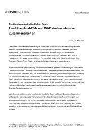 Land Rheinland-Pfalz und RWE streben intensive ... - VSE Net GmbH