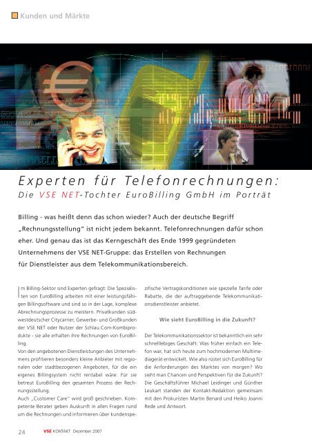 Experten für Telefonrechnungen: - VSE Net GmbH