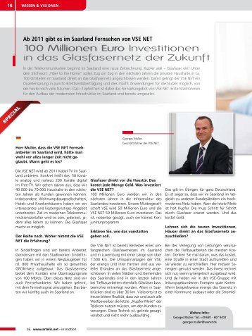 100 Millionen Euro Investitionen in das ... - VSE Net GmbH