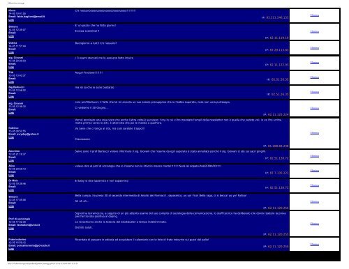 Moderazione messaggi - Supercombriccola - Altervista