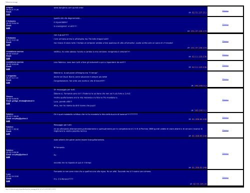 Moderazione messaggi - Supercombriccola - Altervista