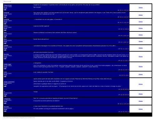 Moderazione messaggi - Supercombriccola - Altervista