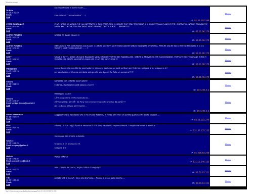 Moderazione messaggi - Supercombriccola - Altervista