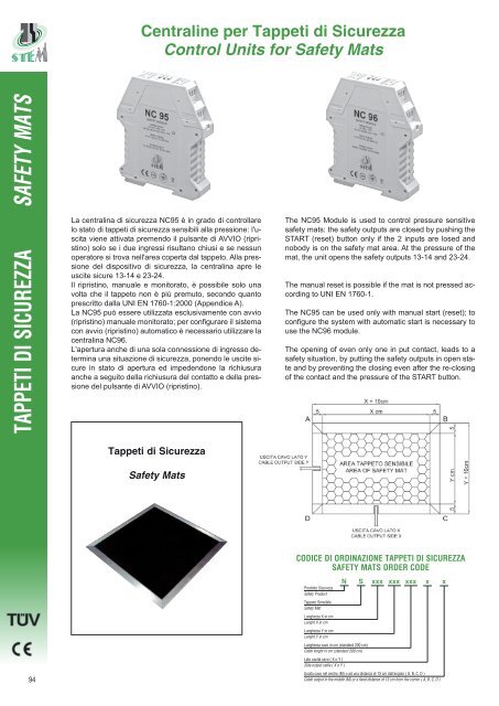 TAPPETI DI SICUREZZA SAFETY MATS - Stem srl